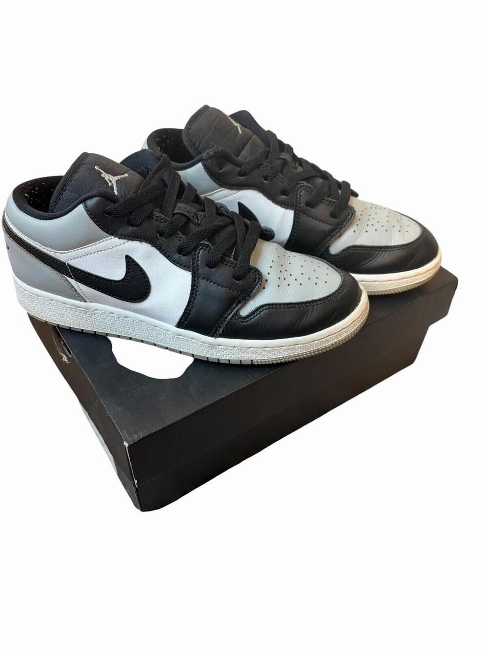 Jordan Air Jordan 1 Low (GS) Shadow‎ Toe Gray/Black/White 6Y 553560-052